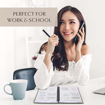 Beautiful To Do List Notebook - Aesthetic Daily Planner to Easily Organize Your Tasks And Boost Productivity - Stylish Undated Planner And School or Office Supplies For Women