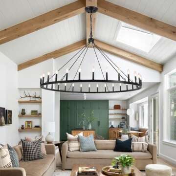 SJCCDSGS 60 Inch 30-Light Farmhouse Chandelier