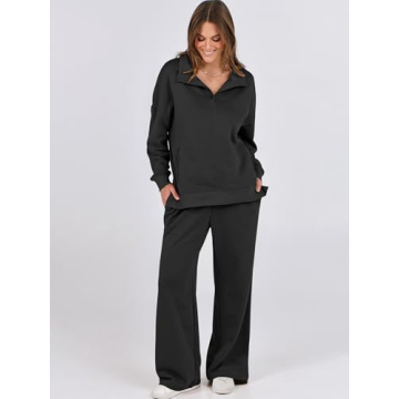 Stylish ANRABESS Women’s 2-Piece Lounge Set for Casual Wear
