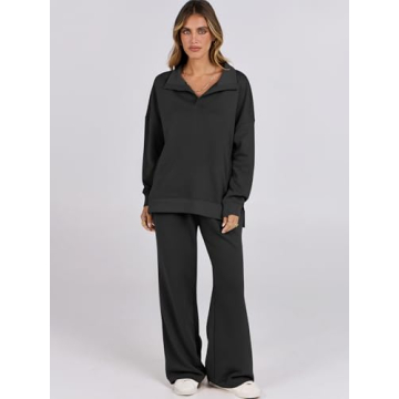 Stylish ANRABESS Women’s 2-Piece Lounge Set for Casual Wear