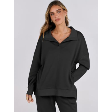 Stylish ANRABESS Women’s 2-Piece Lounge Set for Casual Wear