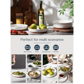 DOWAN 30 oz Pasta Bowls Set of 4 for Dinner