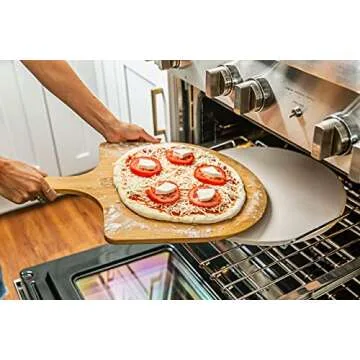 Cuzi Gourmet XL 4-Piece Pizza Stone Set for Family Pizzas