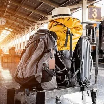 2 Pack Initial Luggage Tag PU Leather Travel Luggage Tags，Cute Embroidered Luggage Tags for Suitcase Travel Gifts Baggage Bag Accessories（Pink）