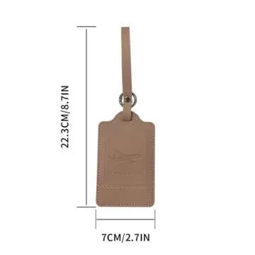 2 Pack Initial Luggage Tag PU Leather Travel Luggage Tags，Cute Embroidered Luggage Tags for Suitcase Travel Gifts Baggage Bag Accessories（Pink）