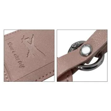 2 Pack Initial Luggage Tag PU Leather Travel Luggage Tags，Cute Embroidered Luggage Tags for Suitcase Travel Gifts Baggage Bag Accessories（Pink）