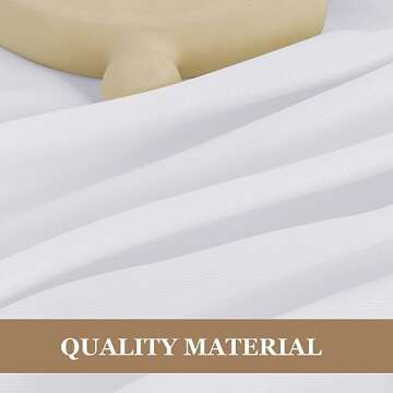 Fitable 6 Pack White Tablecloths for Rectangle Tables