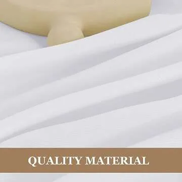 Fitable 6 Pack White Tablecloths for Rectangle Tables
