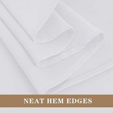 Fitable 6 Pack White Tablecloths for Rectangle Tables