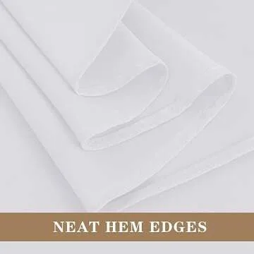 Fitable 6 Pack White Tablecloths for Rectangle Tables