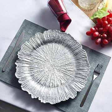 Elegant Tiger Chef Silver Charger Plates for All Occasions