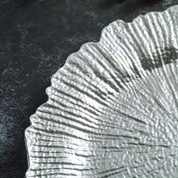 Tiger Chef Silver Charger Plates for Elegant Table Settings