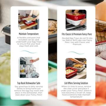 Fancy Panz Trayz Insert, Made in the USA, Fits Classic & Premium Fanzy Panz, Deviled Egg Trayz Insert