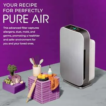 Alen FLEX Air Purifier, Quiet Air Flow for Large Rooms, 700 SqFt, Air Cleaner for Dust, Pet Dander, Pollen, Absorbs Cooking/Smoke Odors with Long Filter Life