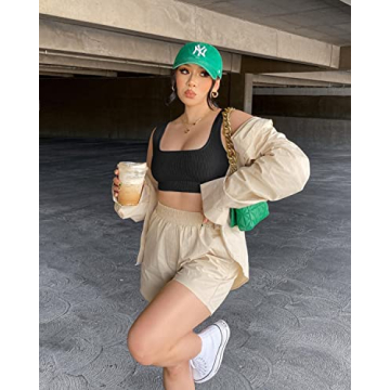 Stylish OLCHEE Women's 3 Pack Seamless Crop Tanks