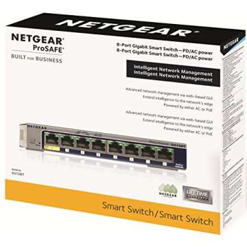 Netgear Prosafe 8-Port Gig Smart Switch GS108Tv2