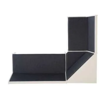 Riverbay Patio Conversation Indoor 3 Piece Kitchen Corner Nook Table Booth Bench Breakfast Dining Set in Charcoal