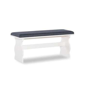 Riverbay Patio Conversation Indoor 3 Piece Kitchen Corner Nook Table Booth Bench Breakfast Dining Set in Charcoal