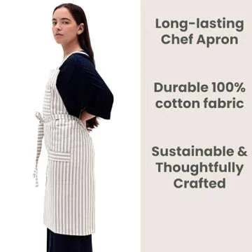 MEEMA Cross Back Apron - Eco-Friendly, Stylish, Functional