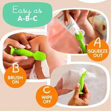 Bumco Mini Diaper Cream Spatula with Case - BPA-Free Butt Spatula Baby, Soft & Flexible Diaper Spatula, Diaper Cream Applicator, Mom-Invented Baby Must Haves, Diaper Bag Essentials, Butt Paste Spatula