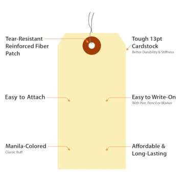 Durable SmartSign Blank Manila Tags - Pack of 100