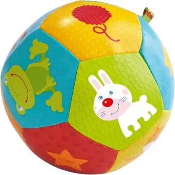 HABA Baby Ball Animal Friends – 4.5" Soft Play Ball