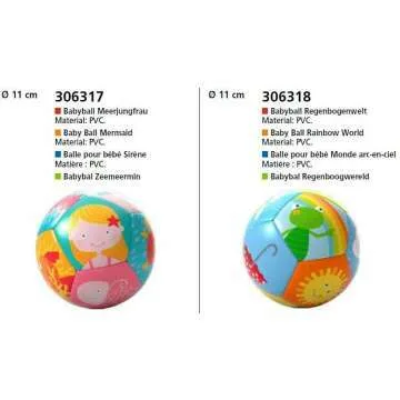 HABA Baby Ball Animal Friends – 4.5" Soft Play Ball