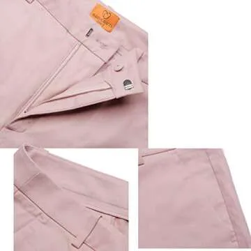 Marycrafts Women's Work Ankle Dress Pants Trousers Slacks (10, Pink 1)