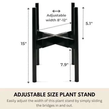 Fox & Fern Adjustable Bamboo Plant Stand for Indoor Plants