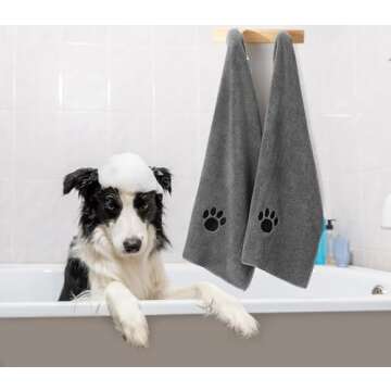 Puomue Microfiber Dog Towels - 3 Pack Super Absorbent