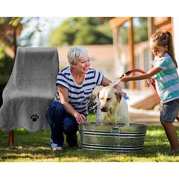 Puomue Microfiber Dog Towels - 3 Pack Super Absorbent