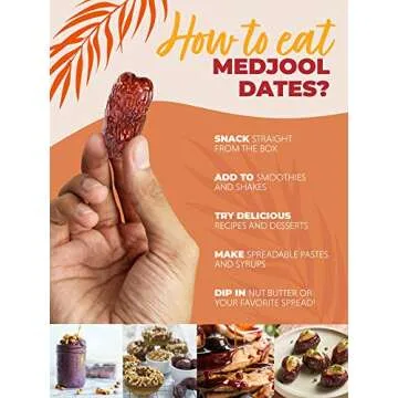 Natural Delights Medjool Dates – Large & Plump, Pitted Dates Medjool, Non-GMO Verified, Pesticide Free, Naturally Sweet Fruit Snack, Perfect for On-the-Go - Medjool Dates Pitted, 12 oz Container