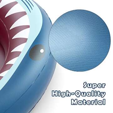 Jasonwell Inflatable Kiddie Pool Sprinkler: Splash Pad for Kids Toddlers 71-Inch 3-in-1 Children Ball Pit Shark Baby Wading Pool Outdoor Swimming Pool Summer Water Toys for Boys Girls Dogs