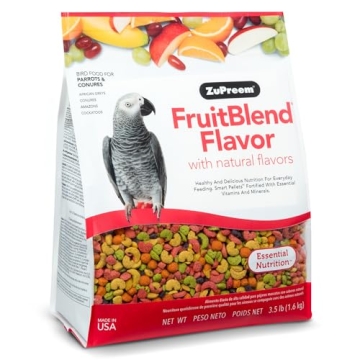 ZuPreem Smart Selects Daily Bird Food for Parrots, Conures, and More, with Complete Nutrition for He...