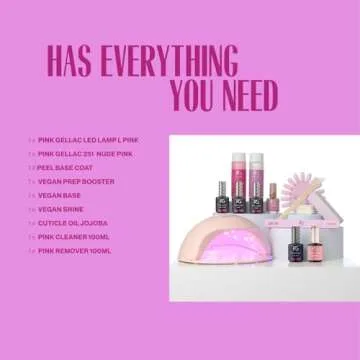 Pink Gellac Premium Peel Off Gel Polish Set for Beginners