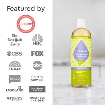 Puracy All-in-One Gentle Baby Shampoo & Body Wash 12 Oz (2-Pk)