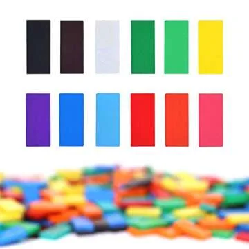 BigOtters Wooden Dominos Blocks Set, 360 Pieces, 12 Colors, Educational Racing Game for Boys and Girls,Kids Party Favor