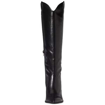 The Drop Women's Cassandra Knee-High Western Boot – Chic Faux Leather Style