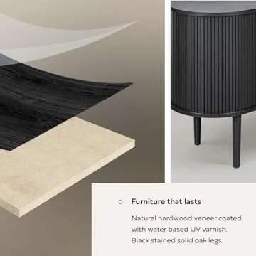 WERMO 71’’ Black Sideboard Cabinet with Doors and Shelves - Black Cabinet for Living Room, Bedroom, Entryway and Office Credenza. Kitchen Buffet, Modern Media Console Table with Storage (Black Oak)