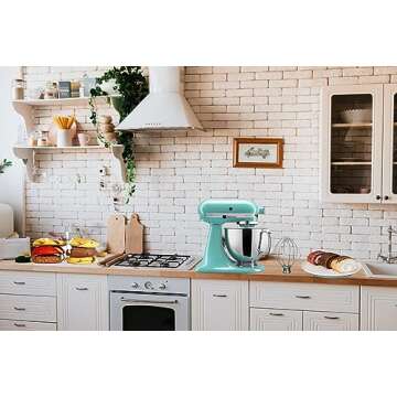 6-Wire Whip Attachment Fits KitchenAid Tilt-Head Stand Mixer Replace K45WW, Stainless Steel, Egg Heavy Cream Beater, Cakes Mayonnaise Whisk