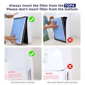 Membrane Solutions MSA3/MSA3S Genuine Air Filter Replacement 1 Pack, Upgraded 4-in-1 H13 True HEPA Filter with OdallerPure Technology