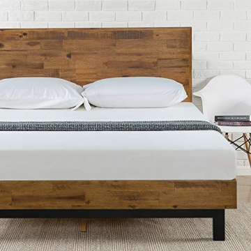 ZINUS Tricia Wood Platform Bed Frame - Adjustable Headboard, No Box Spring Needed, Queen