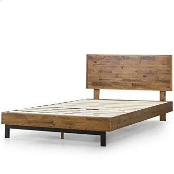 ZINUS Tricia Wood Platform Bed Frame Adjustable Headboard Queen