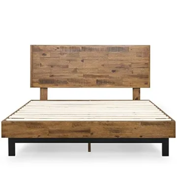 ZINUS Tricia Wood Platform Bed Frame Adjustable Headboard Queen