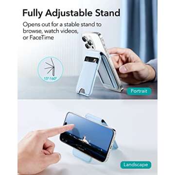 ESR Magnetic Wallet for iPhone with Adjustable Stand