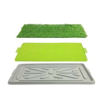PAWISE Large Dog Pee Grass Training Mat, Artificial Dog Potty Grass for Indoor and Outdoor Use, 27" ...