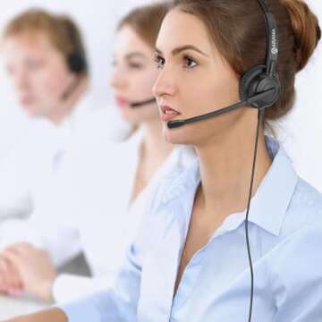 Arama Cell Phone Headset w/Lightweight Secure-Fit Headband, Pro Noise Canceling Mic and in-line Controls 3.5mm Headset for iPhone, Samsung, LG, HTC, BlackBerry Mobile Phone and iPad Tablets