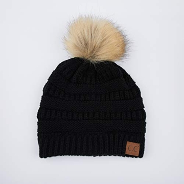 Warm Stylish Unisex Knitted Beanie with Pom Pom