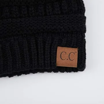 Warm Stylish Unisex Knitted Beanie with Pom Pom