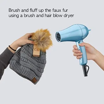 Warm Stylish Unisex Knitted Beanie with Pom Pom